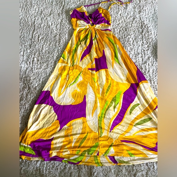 Mara Hoffman halter colorful dress.